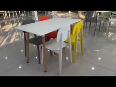 Embalagem de correio Y jardim empilhável Restaurante Cores de plástico Cadeiras de jantar Mobiliário da sala de jantar