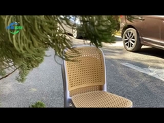 Cadeira de estilo francês com costas altas, cadeira de plástico, cadeira de rotão, preto