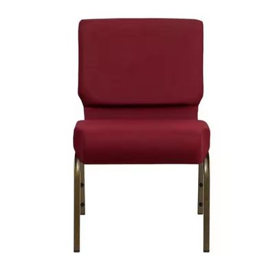 comprar Cadeiras de Igreja Vermelhas Interligadas Cadeiras de Adoração Empilháveis de Tecido Fabricação em linha