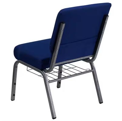 comprar Navy Blue Cadeiras de Igreja Tecido Empilhadeira Cadeiras de Igreja Design Moderno Fabricação em linha