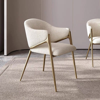 comprar Cadeiras de Restaurante Revestidas em Ouro Cadeiras de Jantar Revestidas em Branco Com Pernas de Aço Fabricação em linha