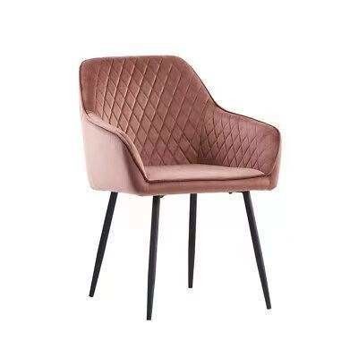 comprar Itália Cadeira lateral acolchada de veludo Cadeiras de jantar de tecido de veludo de luxo Fabricação em linha