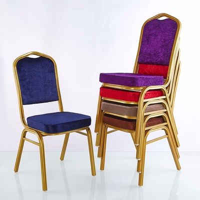 comprar Cadeira de banquete de empilhadeira de coroa roxa H94CM Cadeiras de banquete comerciais Fabricação em linha
