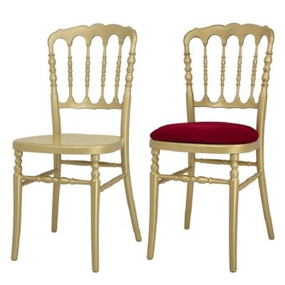 comprar Cadeiras de banquete empilháveis de ouro personalizadas Cadeiras de sala de recepção de ouro Fabricação em linha