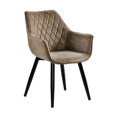 comprar Cadeiras de refeição de veludo de borracha marrom Cadeiras de refeição de veludo de veludo OEM Fabricação em linha