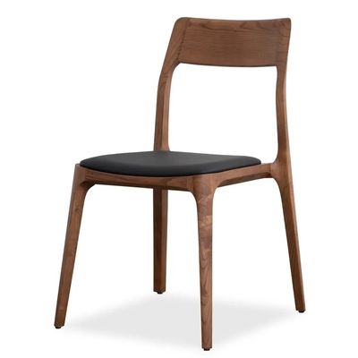 comprar Cadeira de jantar de madeira sem braço Cadeira de jantar de madeira de couro PU confortável Fabricação em linha