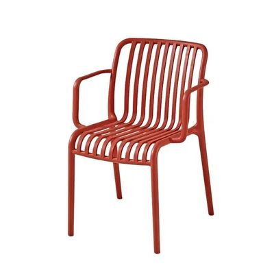 comprar Cadeiras de jardim de plástico vermelho Cadeiras de jantar de plástico nórdico empilhável Cadeira de plástico preto Fabricação em linha