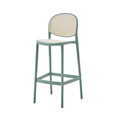 comprar Casa Balcão Balcão de Rattan Bar Stool Chair Green Rattan Counter Stools Personalizado Fabricação em linha