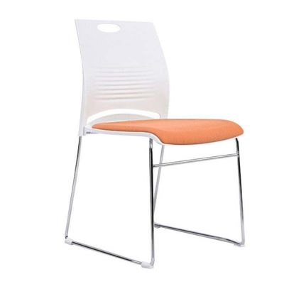 comprar Cadeiras de sala de reuniões de empilhamento laranja de malha Cadeiras de sala de conferências empilháveis Fabricação em linha