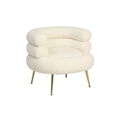 comprar Simples cabelos de cordeiro cadeira de sofá simples com pernas de aço inoxidável adição perfeita para móveis modernos de sala de estar de luxo Fabricação em linha