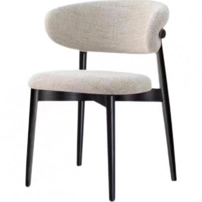 comprar Cadeiras de sala de jantar interior de madeira preta Tecido de veludo com pernas de metal Fabricação em linha