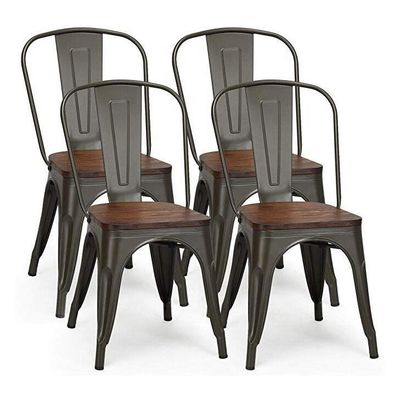 comprar Café Tolix Style Cadeiras de jantar Cadeira lateral Tolix Cadeira de jantar em metal empilhável Fabricação em linha