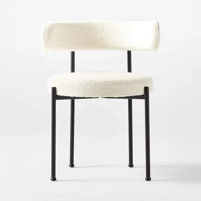 comprar Cadeiras de refeição de estofados modernos ajustáveis Cadeira lateral de estofados brancos Fabricação em linha