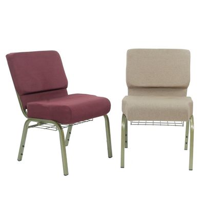 comprar Cadeiras de Igreja com Pernas de Metal Empilháveis e Acolchoadas com Tecido Azul Marinho Fabricação em linha