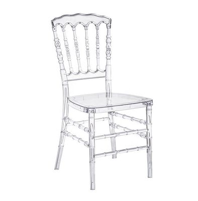 Cadeira de Chiavari de Resina Transparente de Baixo Volte Cadeiras de Chiavari de Cristal Nepoleon