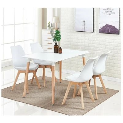 Cadeiras de plástico personalizadas de 4 cadeiras de plástico branco