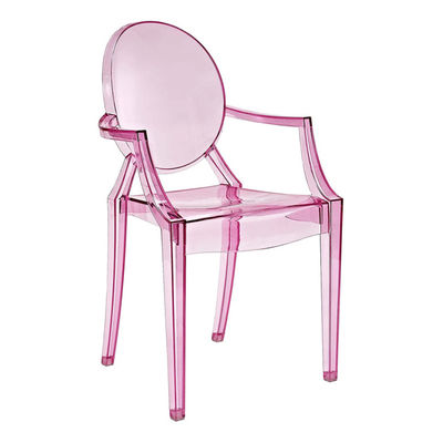 Bela cadeira fantasma rosa com braços cadeiras fantasma chiavari