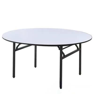 Tabela dobrável redonda de plástico OEM MDF Tabelas de banquete redondas