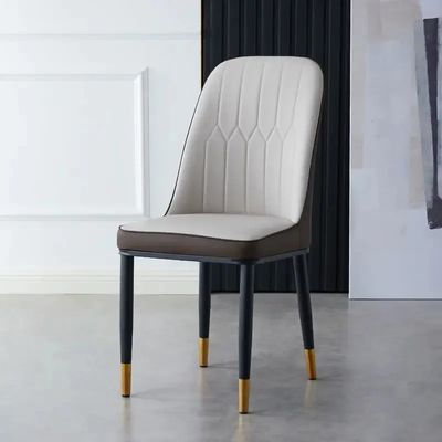 Estilo italiano colorido estofado cadeiras Parsons PU couro para casa restaurante