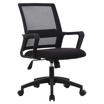 OEM ODM Cadeiras de tecido de malha ajustáveis Negro Cadeira de escritório ergonômica