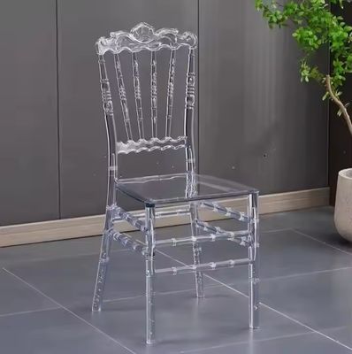 Cadeiras de Chiavari empilháveis contemporâneas PC Cadeiras de Chiavari de cristal de plástico